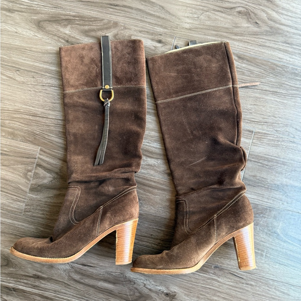 Coach Brown Suede Knee-High Boots